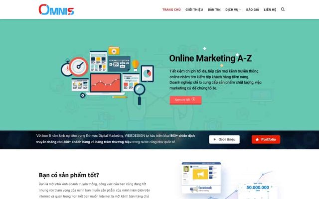 Mẫu web công ty thiết kế , marketing online