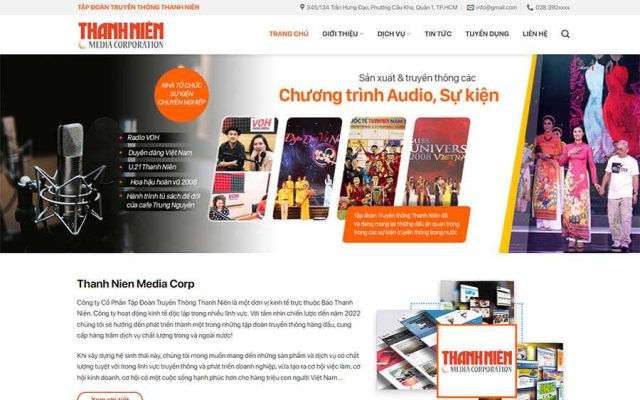 Mẫu web media, truyền thông, báo chí
