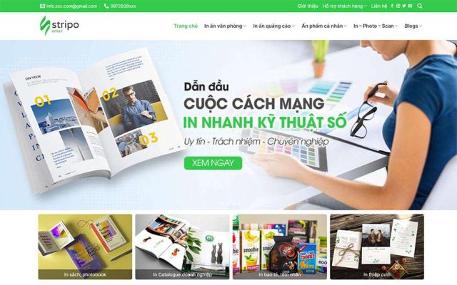 Mẫu web dịch vụ in ấn, thiết kế 04