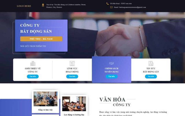 Mẫu web landing page tuyển dụng