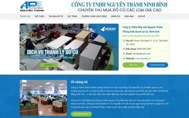 Mẫu web thanh lý 02