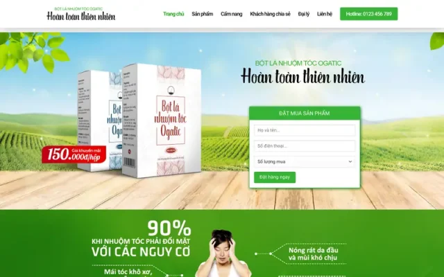 Mẫu web dược phẩm, mỹ phẩm 2