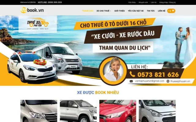 Mẫu web thuê xe 01