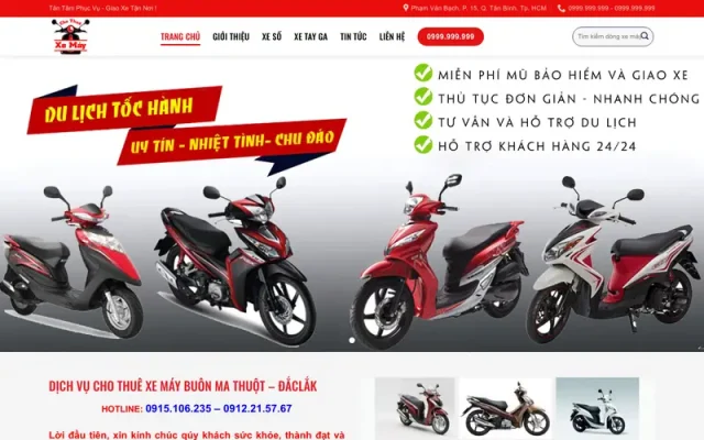 Mẫu web thuê xe 02