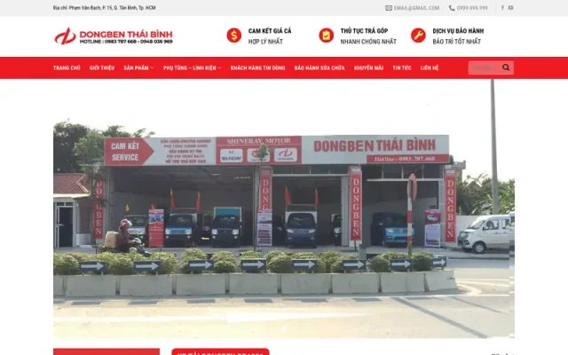 Mẫu web xe tải