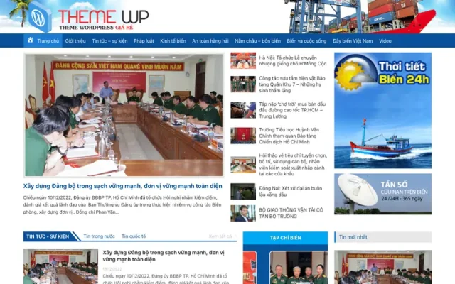 Mẫu web tin tức đi biển