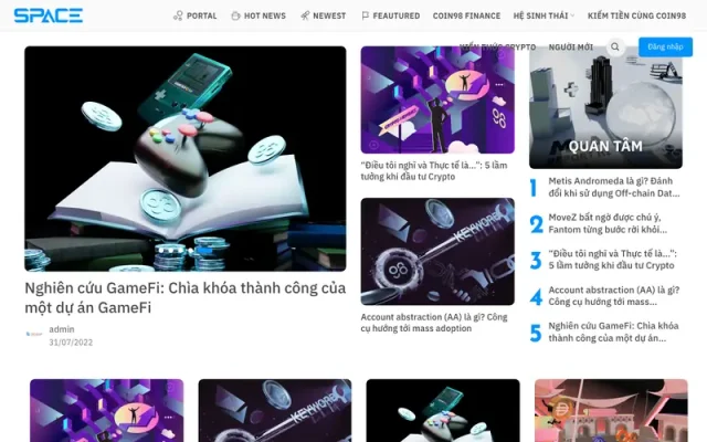 Mẫu web tin tức coin