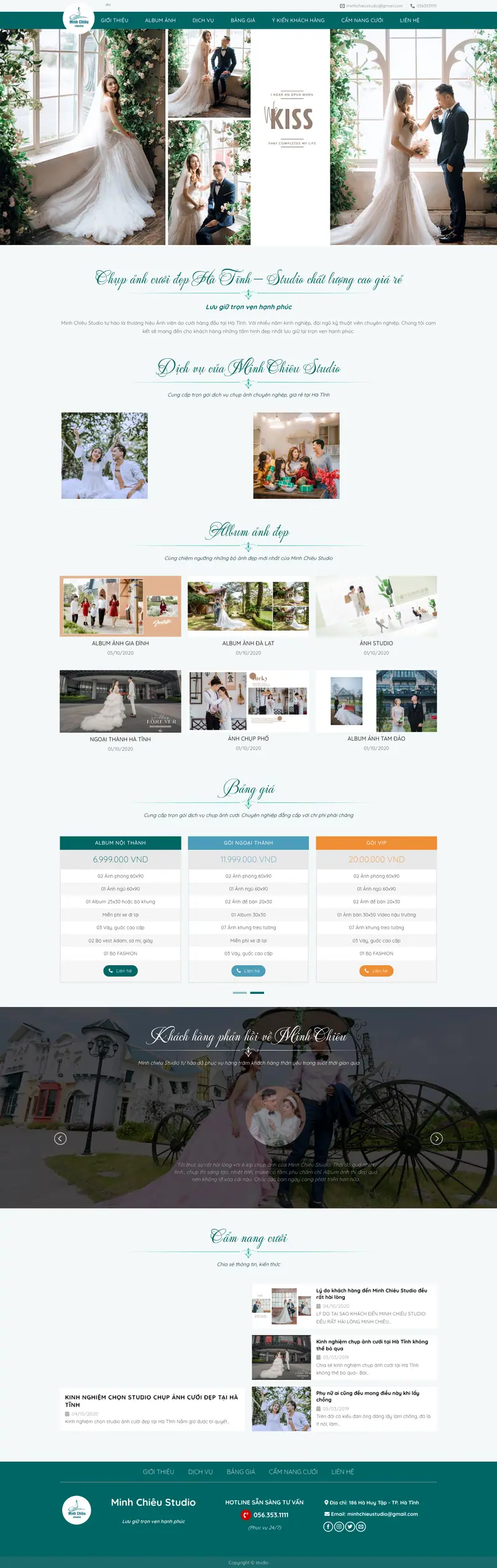 Mẫu web studio áo cưới 2