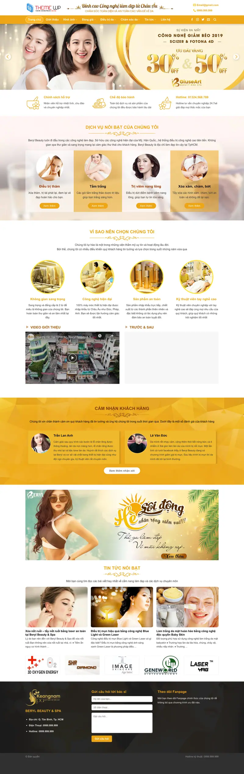 Mẫu web spa