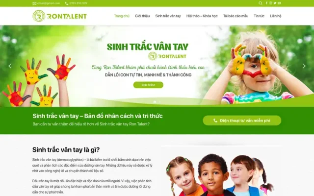 Mẫu web sinh trắc vân tay