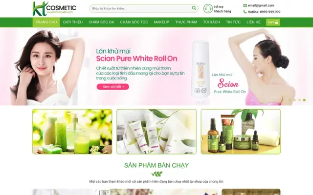 Mẫu web shop mỹ phẩm 6