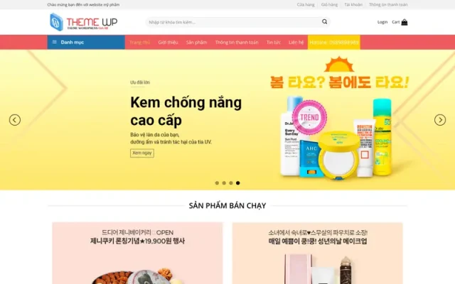 Mẫu web shop mỹ phẩm 4