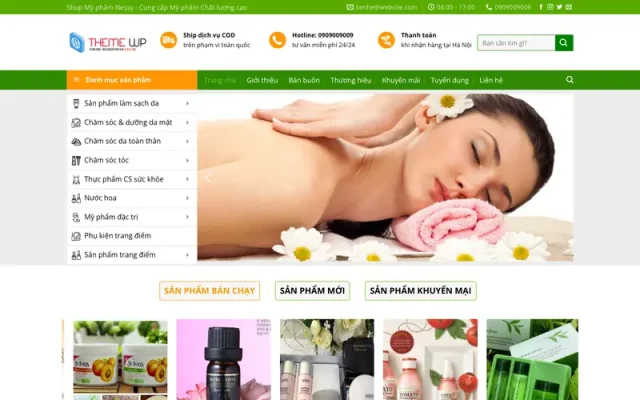 Mẫu web shop mỹ phẩm 3