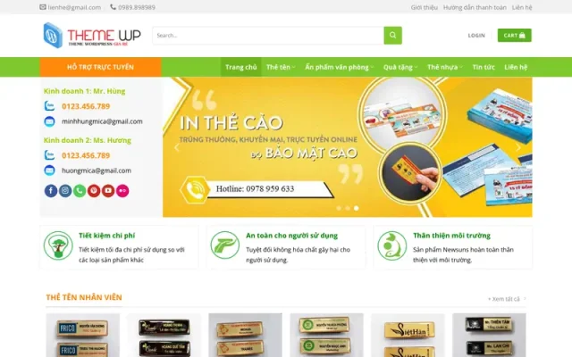 Mẫu web shop mica 2