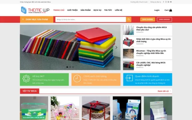 Mẫu web shop mica