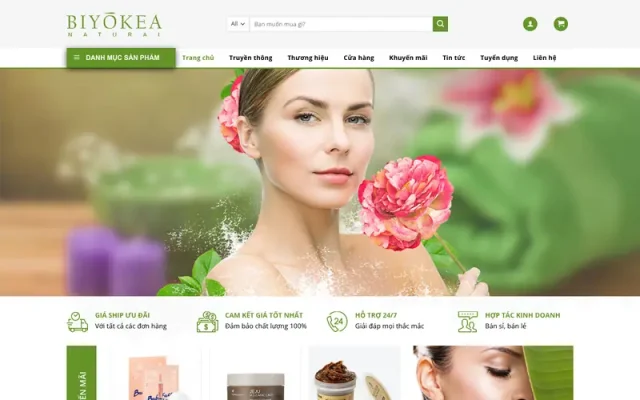 Mẫu web mỹ phẩm 7