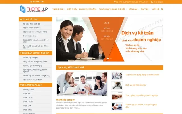 Mẫu web dịch vụ kế toán
