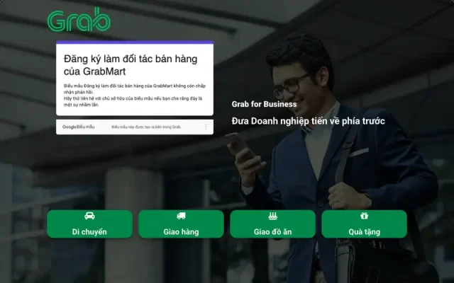 Mẫu web dịch vụ grap