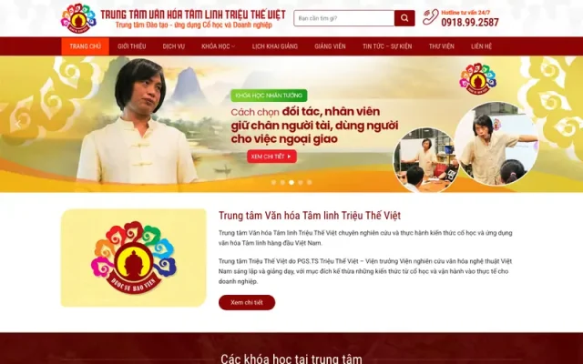 Mẫu web dạy học phong thủy