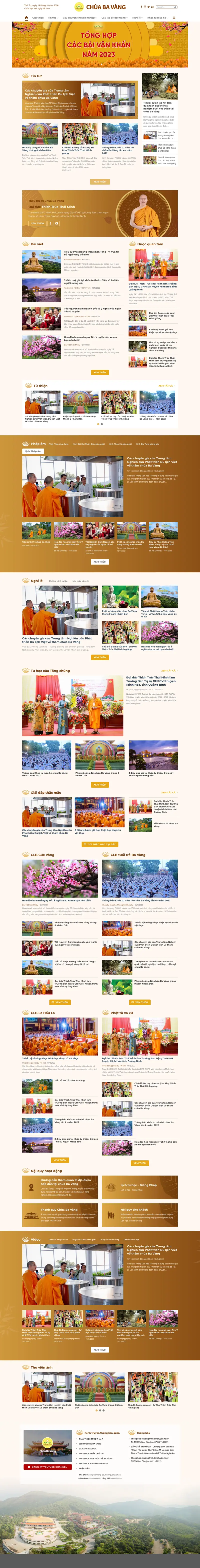 Mẫu web chùa