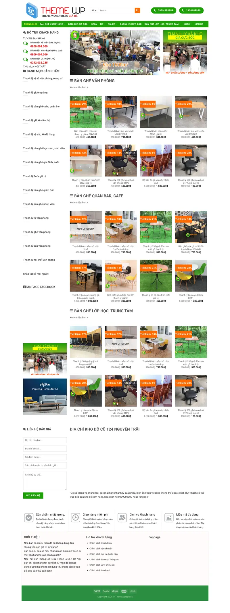 Mẫu web bán đồ cũ
