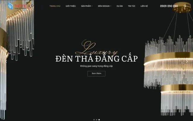 Mẫu web bán đèn chùm