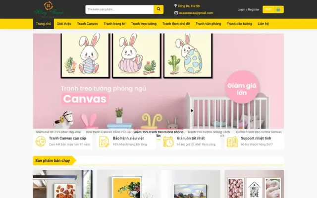 Mẫu web bán tranh tường