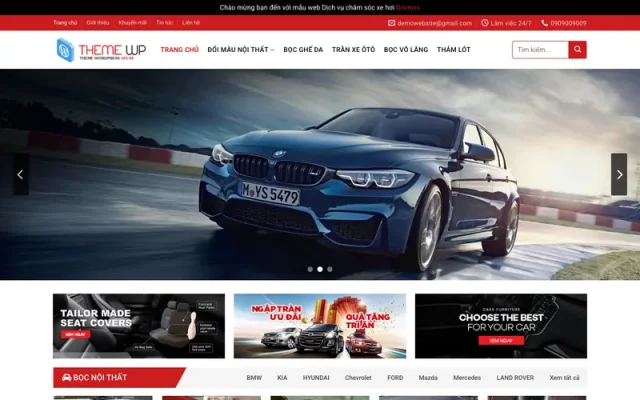 Mẫu web bán phụ kiện oto 2