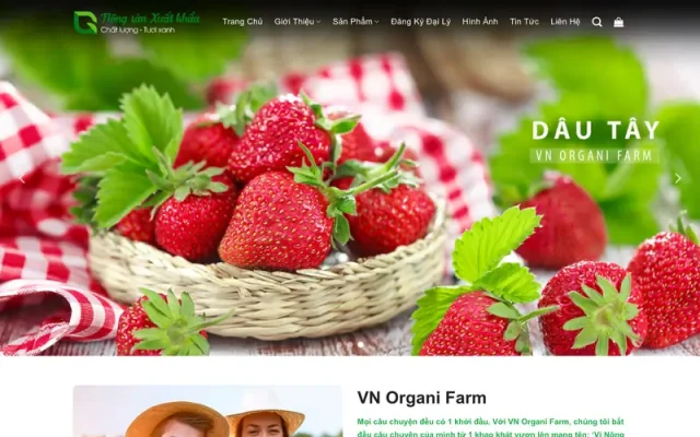 Mẫu web bán nông sản 2