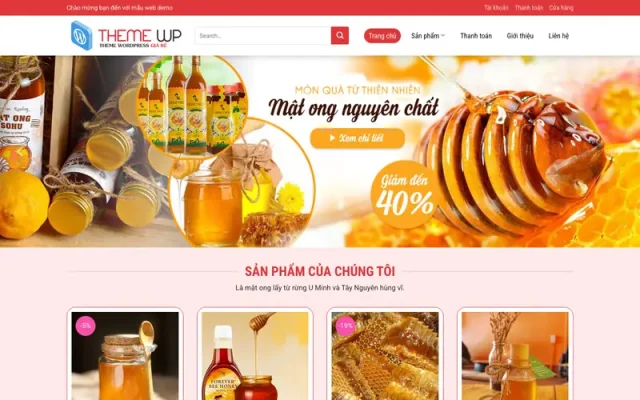Mẫu web bán mật ông 2