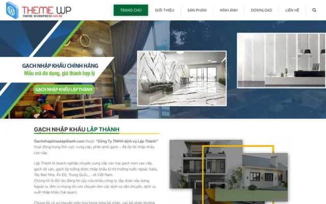 Mẫu web bán gạch