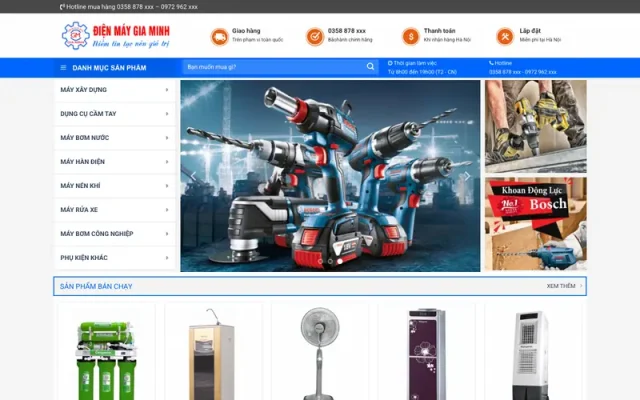 Mẫu web điện máy 6