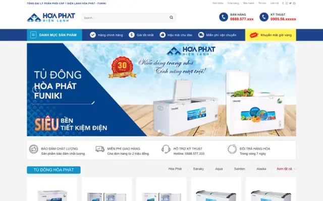 Mẫu web điện lạnh 3