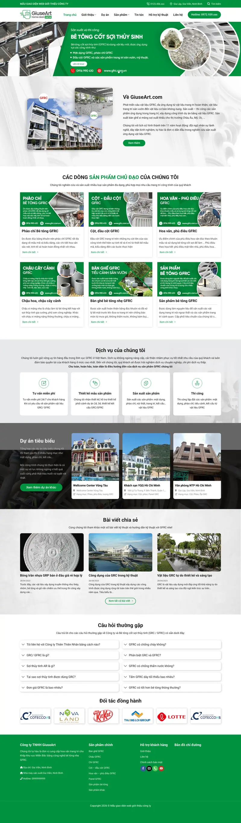 Mẫu web vật liệu trang trí sân vườn – màn hình 1