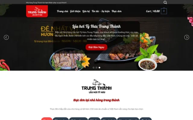 Mẫu web quán nhậu,nhà hàng ẩm thực