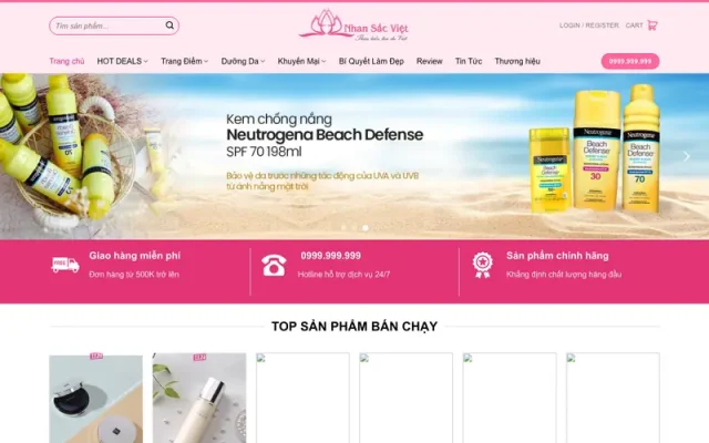 Mẫu web mỹ phẩm 5