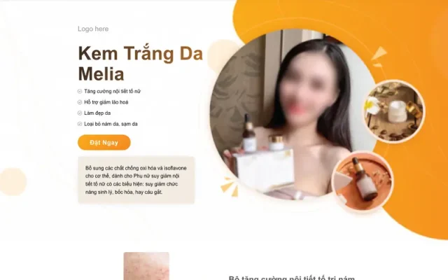 Mẫu web landing page trị nấm