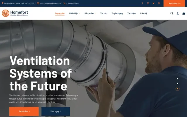Mẫu web giới thiệu công ty điện lanh 5