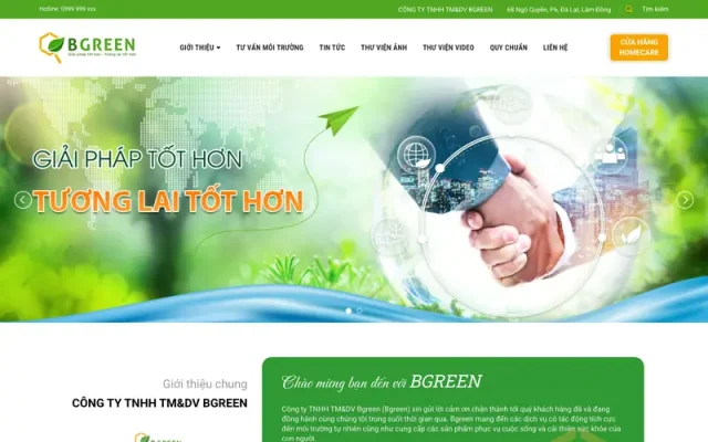 Mẫu web giới thiệu công ty 8 chuyên máy lọc nước