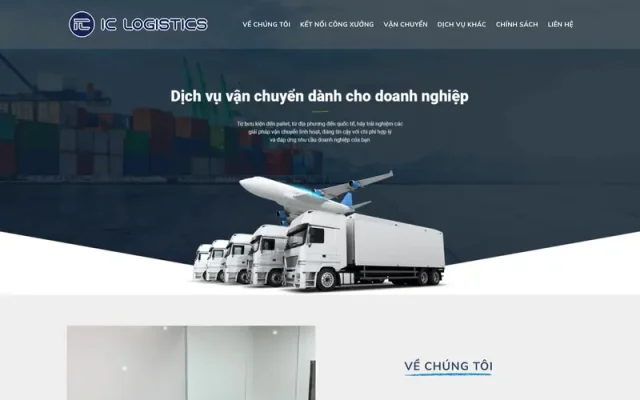 Mẫu web dịch vụ vận chuyển 3