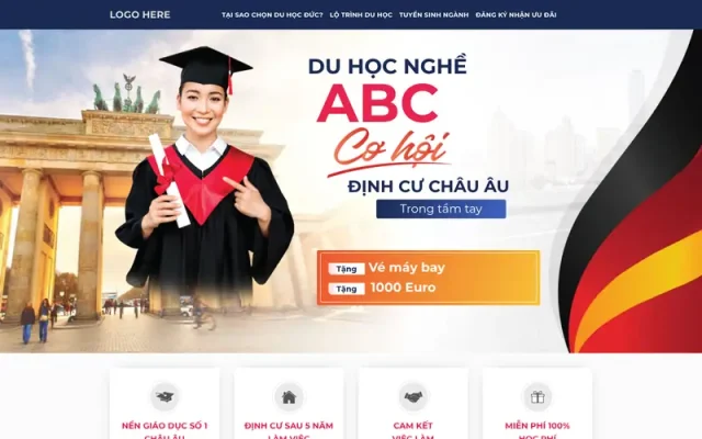 Mẫu web dịch vụ du học