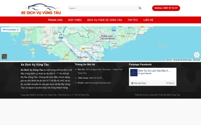 Mẫu web dịch vụ cho thuê xe