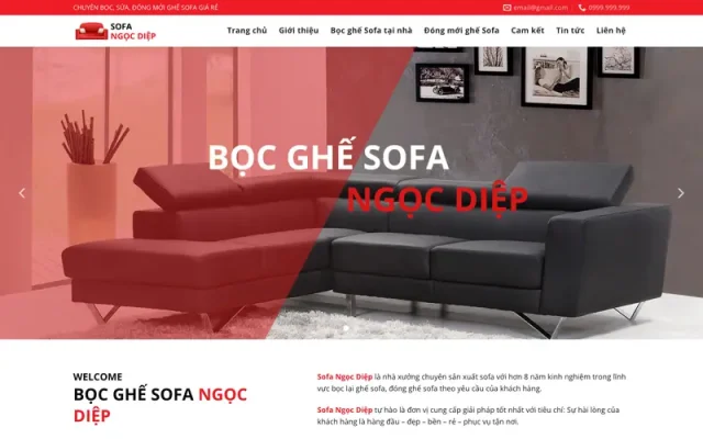 Mẫu web dịch vụ bọc ghế