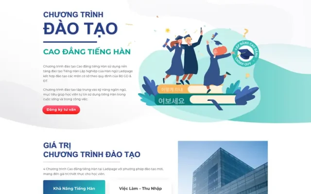 Mẫu web cử nhân du học