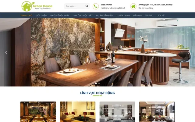 Mẫu web công ty nội thất 3