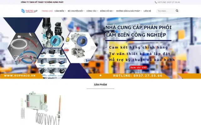 Mẫu web công ty cảm biến