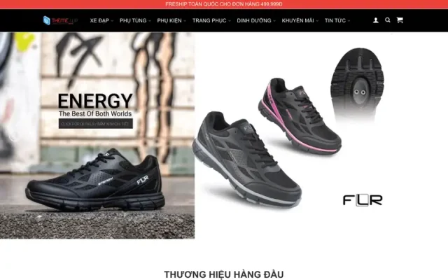 Mẫu web bán xe đạp 2