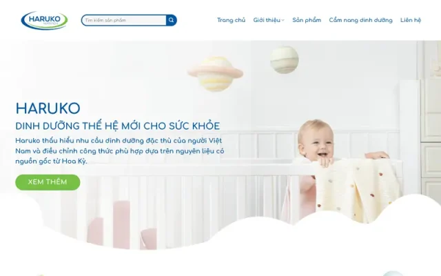 Mẫu web bán sữa 2