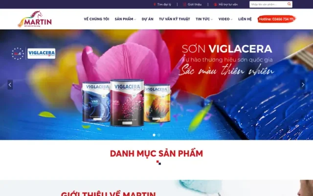 Mẫu web bán sơn nước 01