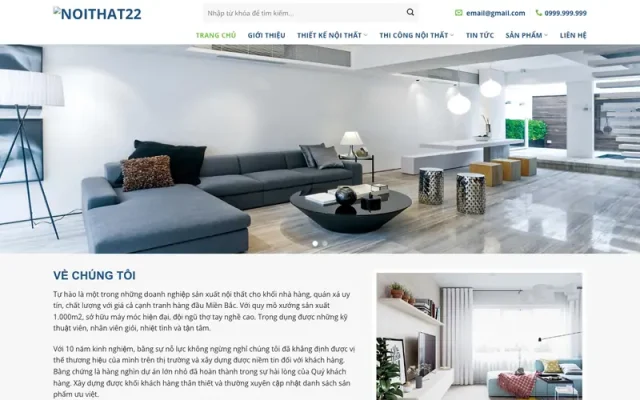 Mẫu web bán nội thất 22